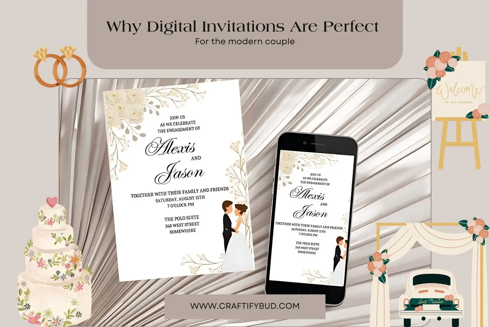 Virtual wedding invitation
