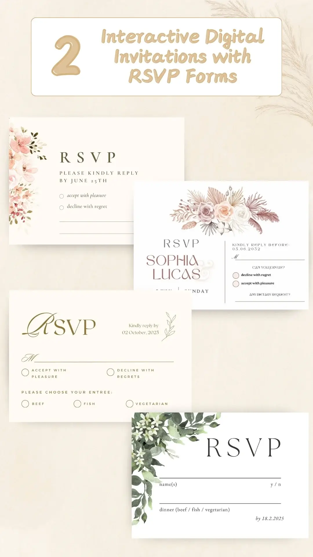 Electronic wedding invitation