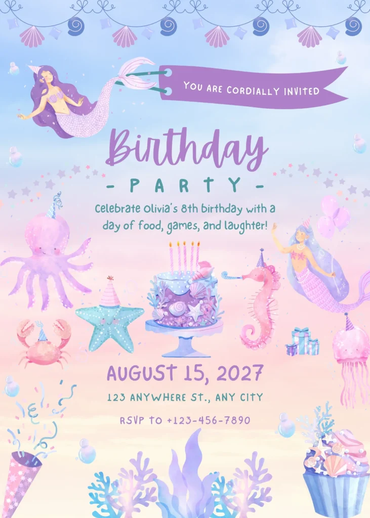 Digital birthday invitations