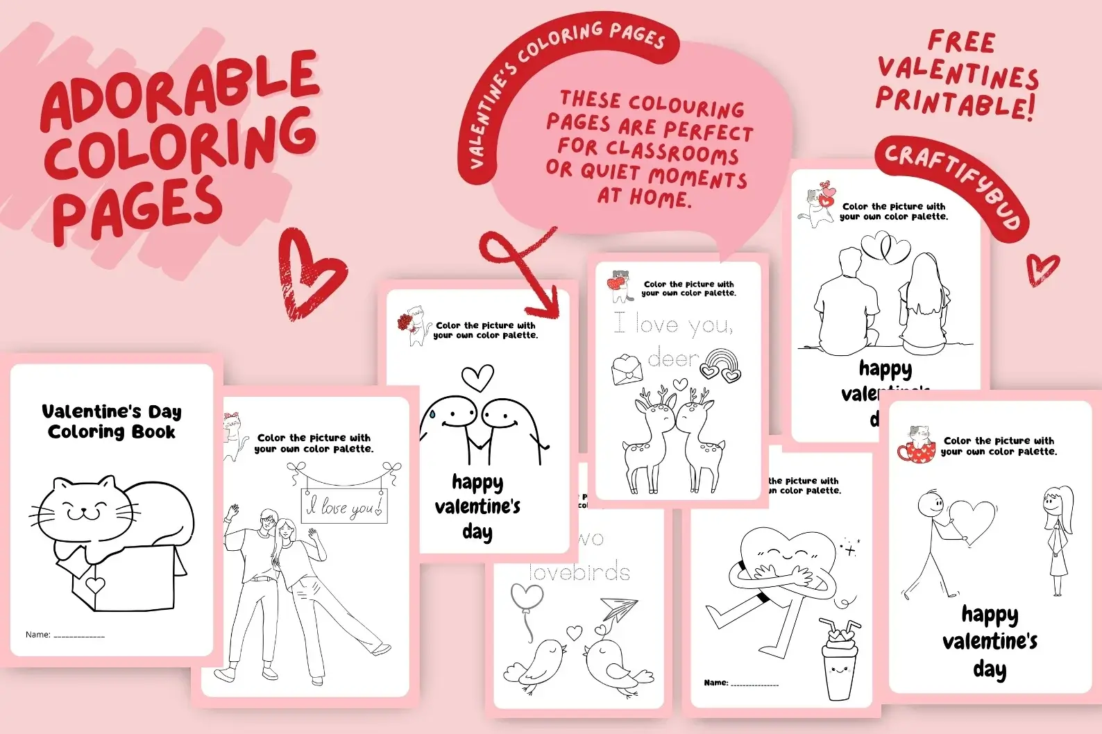 Valentine’s Day coloring pages