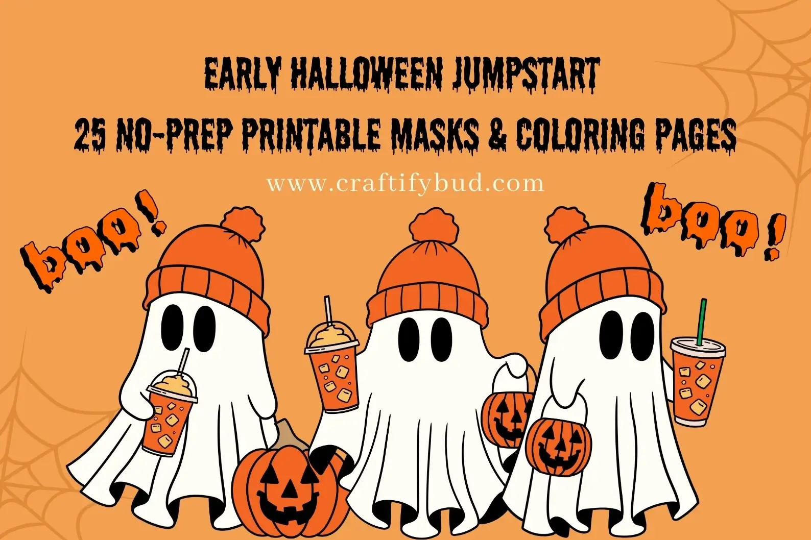 Early Halloween Jumpstart – 25 No-Prep Printable Masks & Coloring Pages
