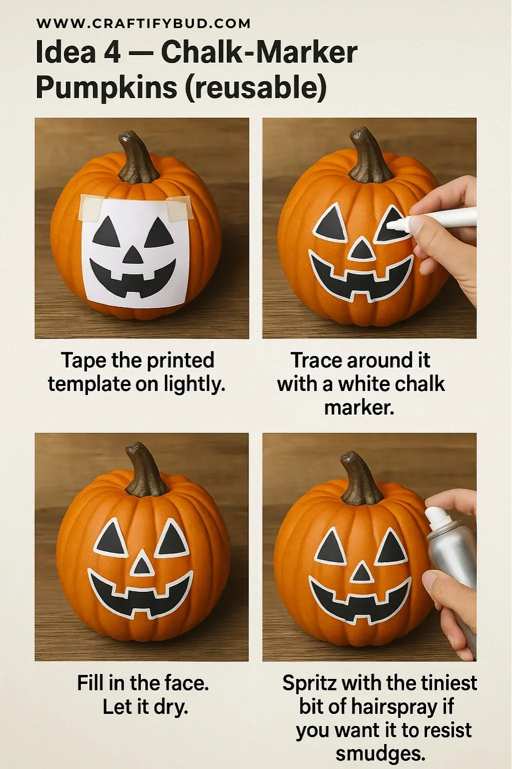Chalk-Marker Pumpkins (reusable)
