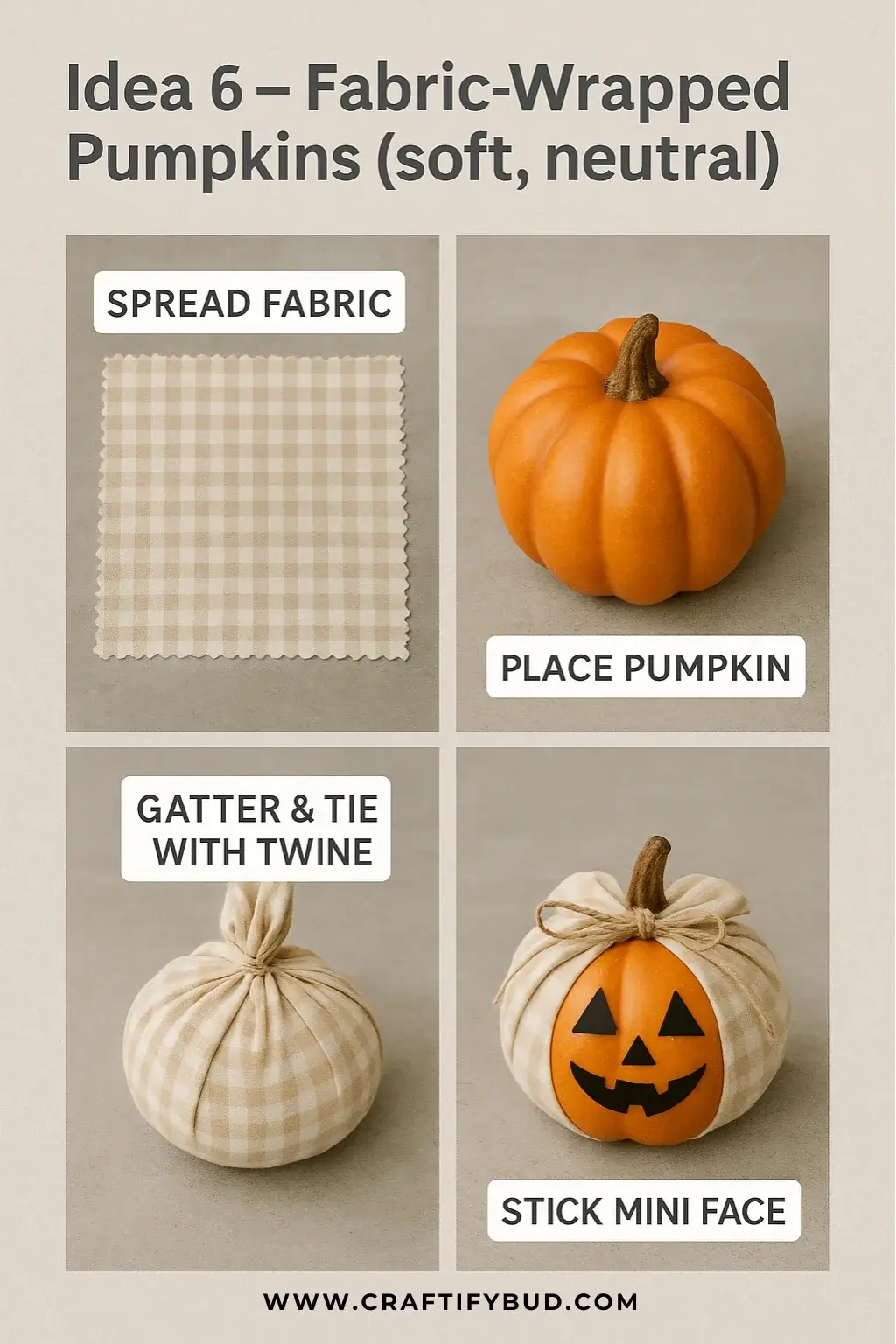 Fabric-Wrapped Pumpkins