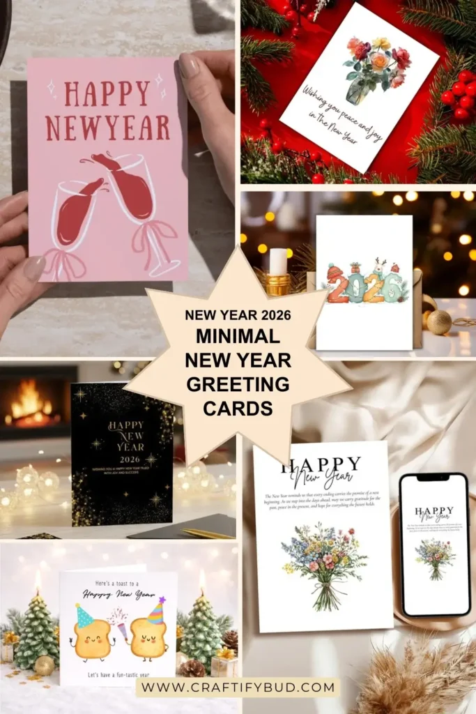 Minimal New Year Greeting Cards