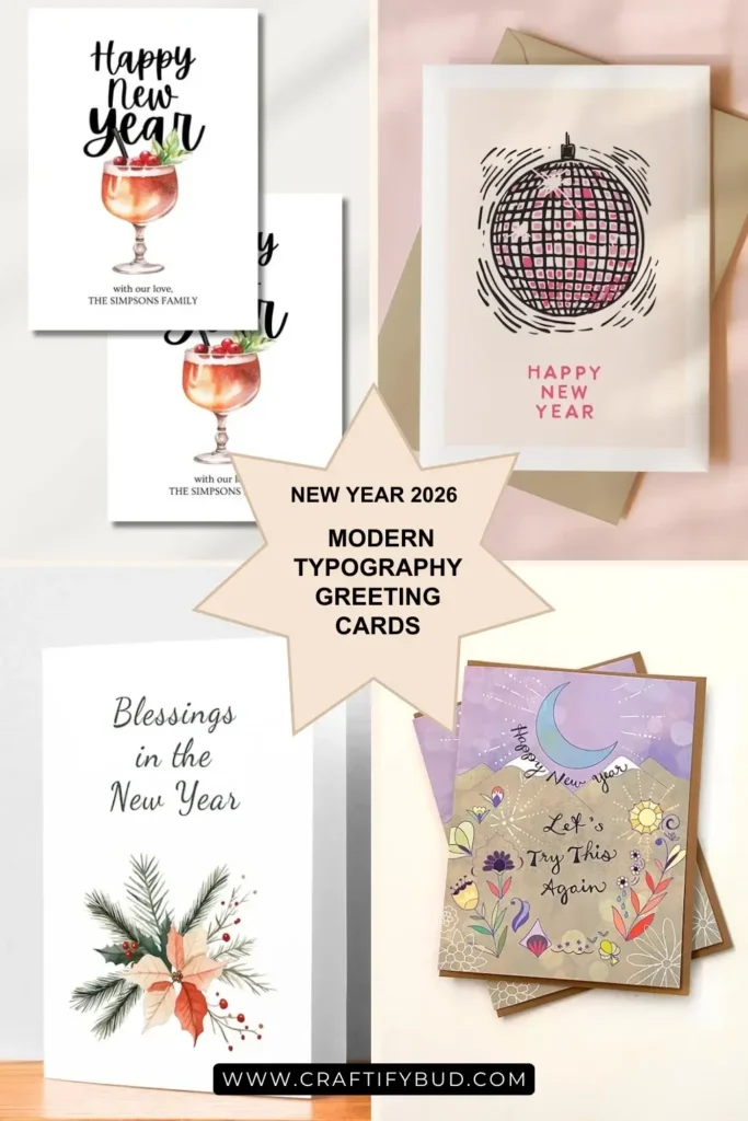 Modern Typography Greeting Cards