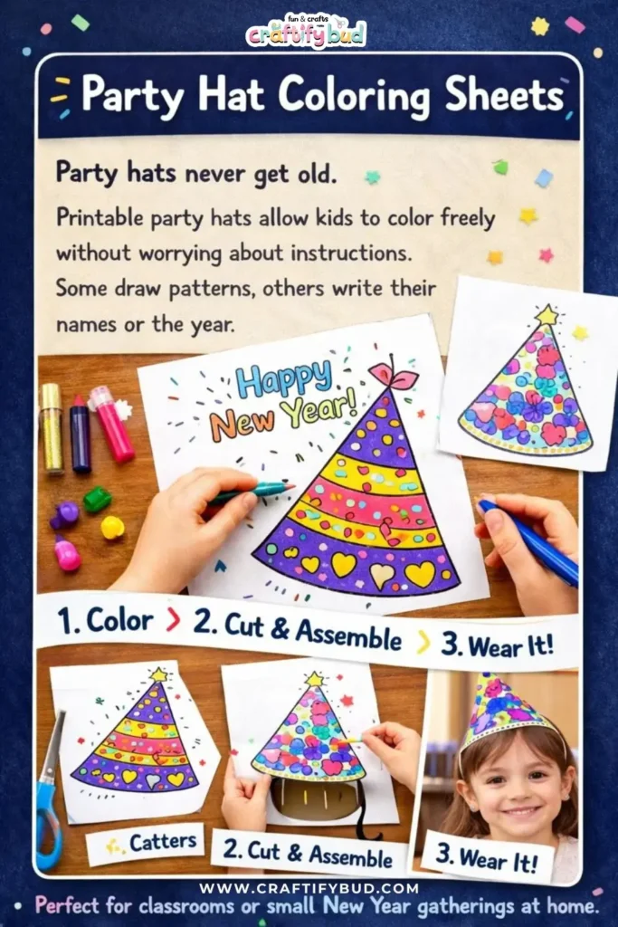Party Hat Coloring Sheets
