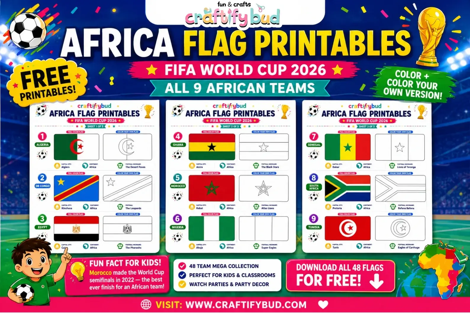 World Cup 2026 flag printables