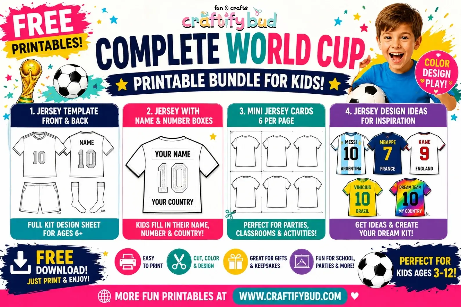 World Cup Team Jerseys Kids Can Design
