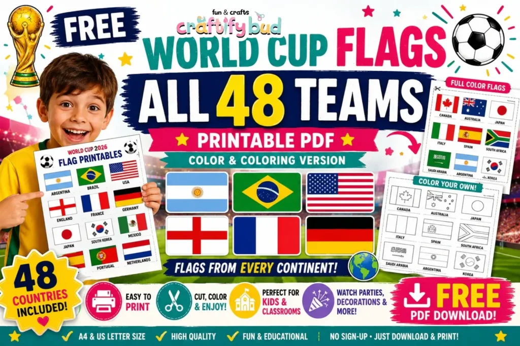 World Cup 2026 Flag Printables for All 48 Teams (Free)
