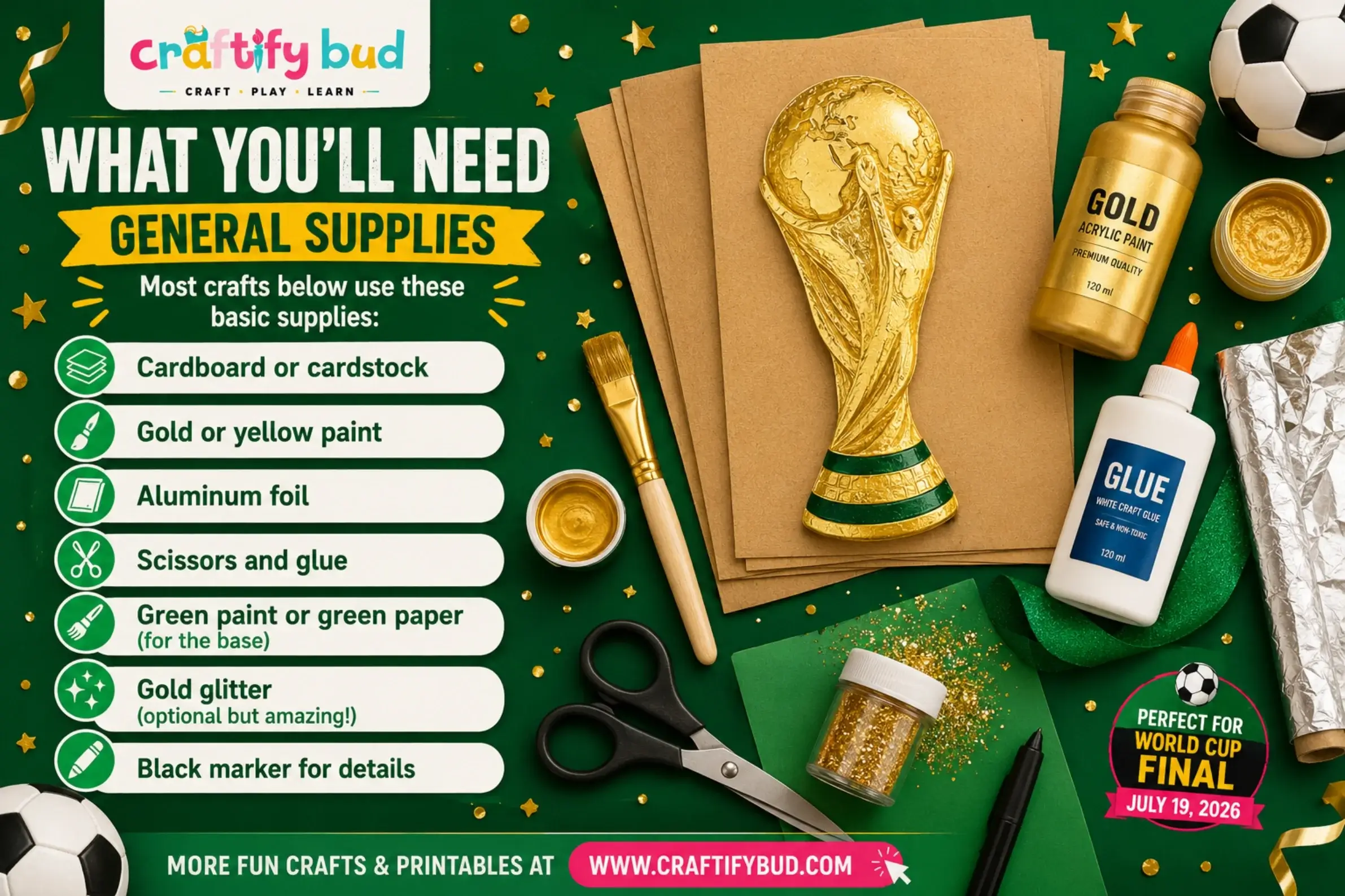 World Cup Trophy Craft for Kids
