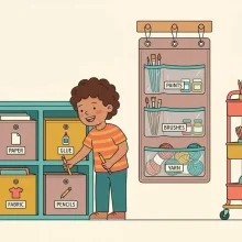 Kids Craft Room Storage Ideas on a Budget