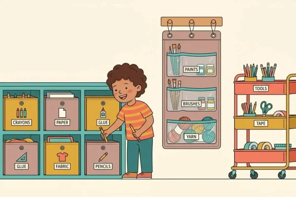 Kids Craft Room Storage Ideas on a Budget