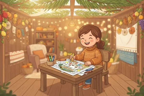 Free Printable Sukkot Coloring Pages for Kids (PDF)