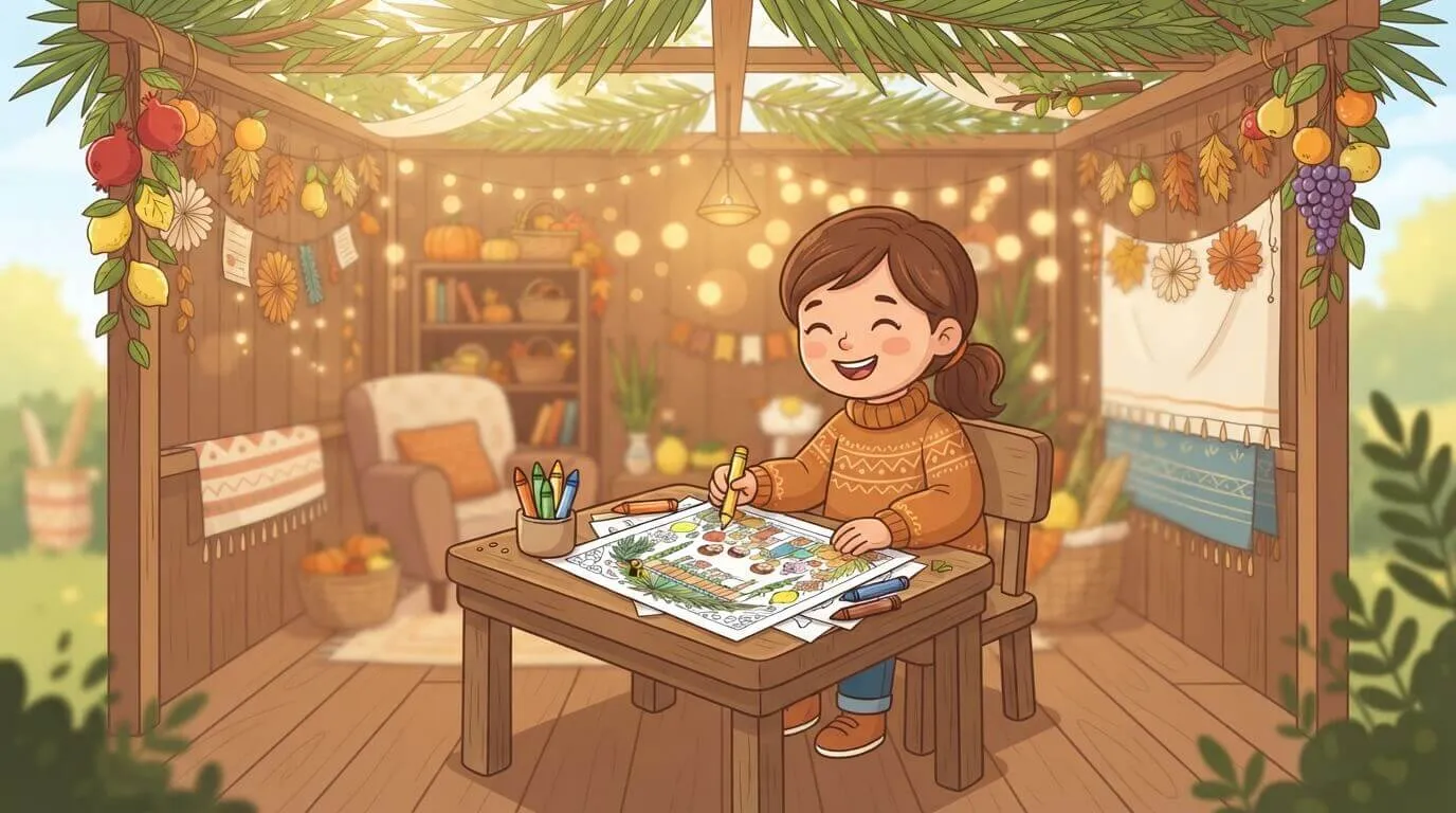Free Printable Sukkot Coloring Pages for Kids (PDF)