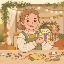 Free Printable Paper Sukkah Craft Template for Kids