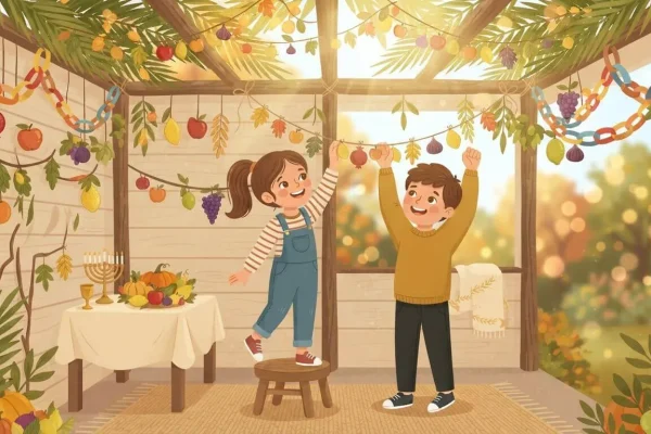 Easy DIY Sukkah Decorations For Kids Can Make (Free Printables)