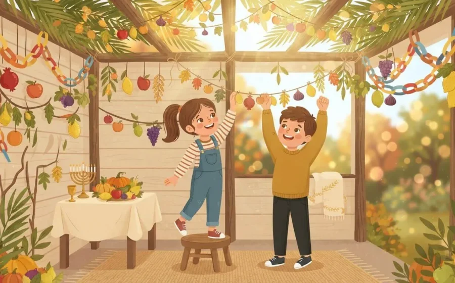 Easy DIY Sukkah Decorations For Kids Can Make (Free Printables)