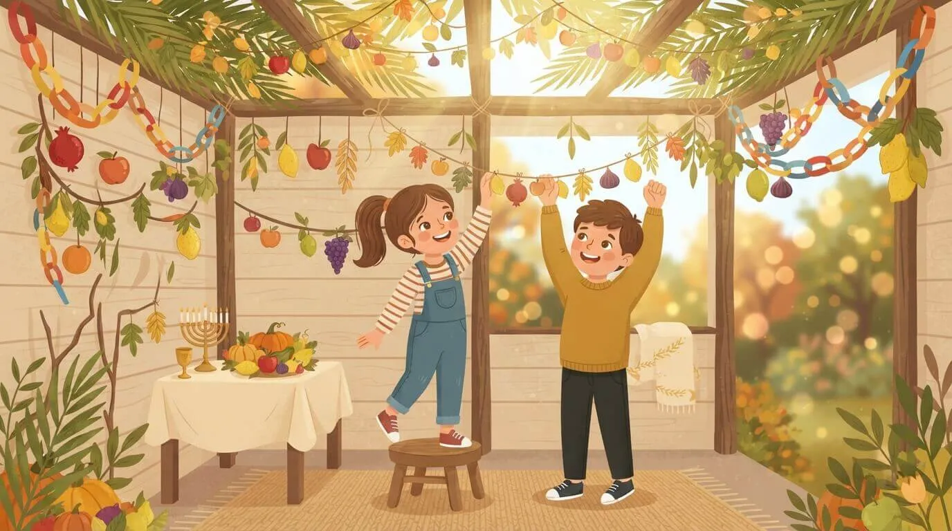 Easy DIY Sukkah Decorations For Kids Can Make (Free Printables)