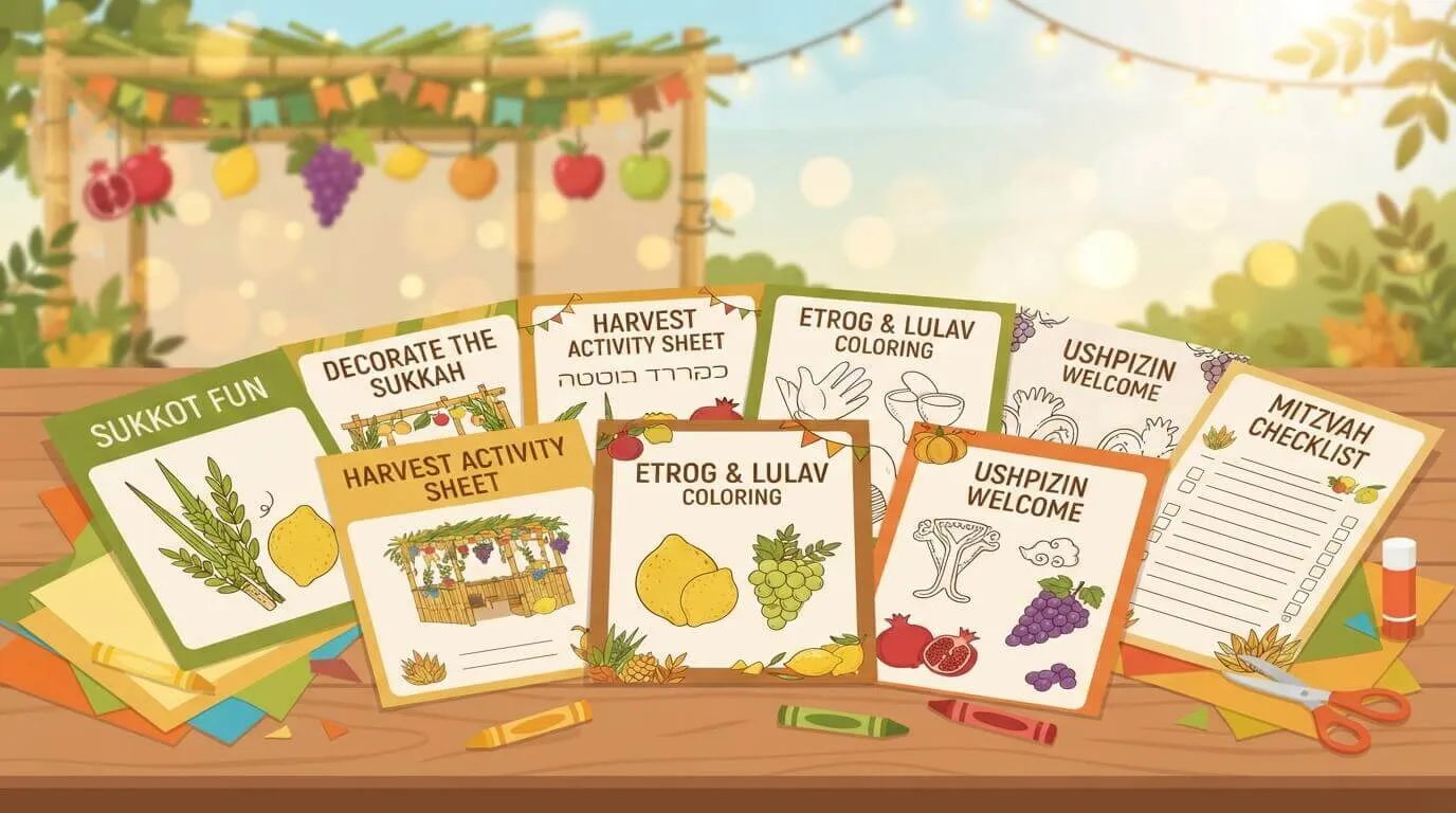 Free Sukkot Printables for Kids — Crafts, Coloring & Activities