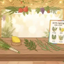The Four Species of Sukkot — Free Printable for Kids