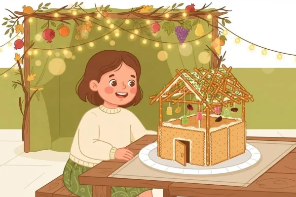 Edible Sukkah Craft for Kids — Easy Graham Cracker Sukkah