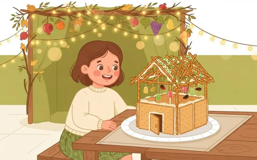 Edible Sukkah Craft for Kids — Easy Graham Cracker Sukkah