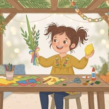 Lulav and Etrog Craft for Kids — Free Printable Template