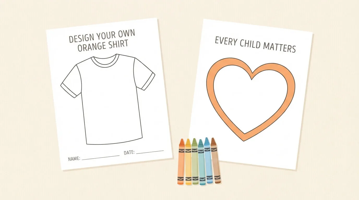Design your own orange shirt and Every Child Matters printables
