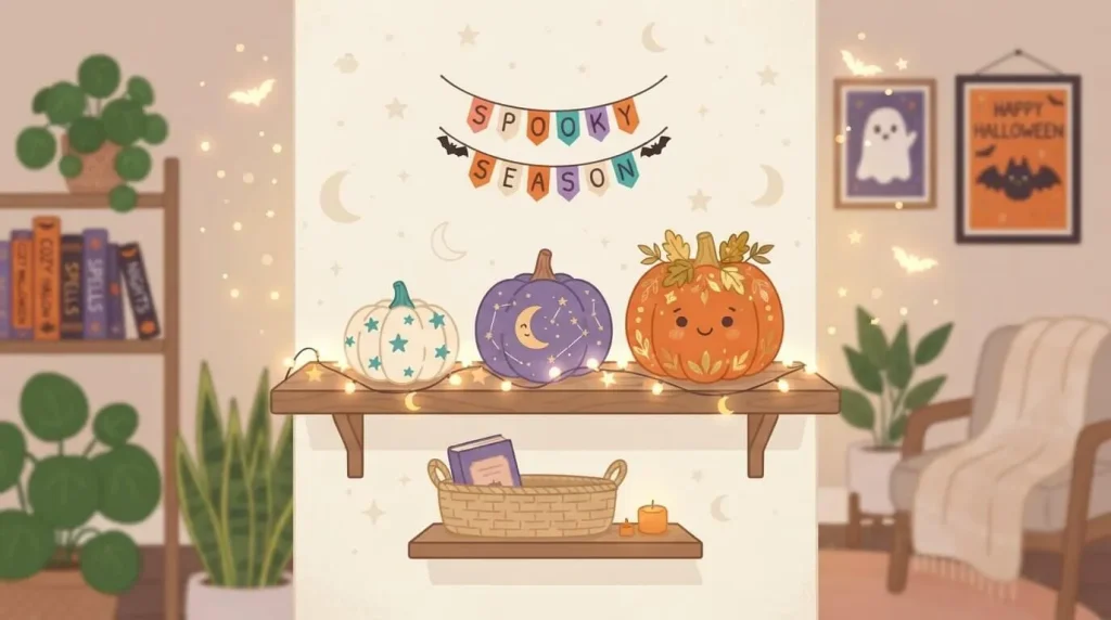 Small space apartment no carve pumpkin styling
