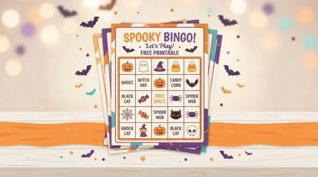 Free printable Halloween bingo cards PDF download