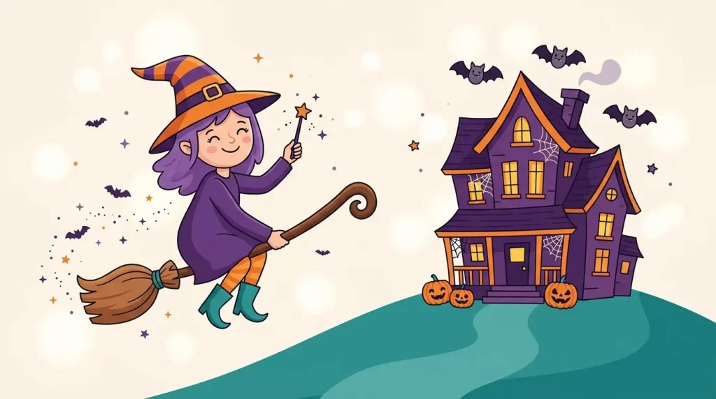A little spooky Halloween coloring pages for ages 5 to 8