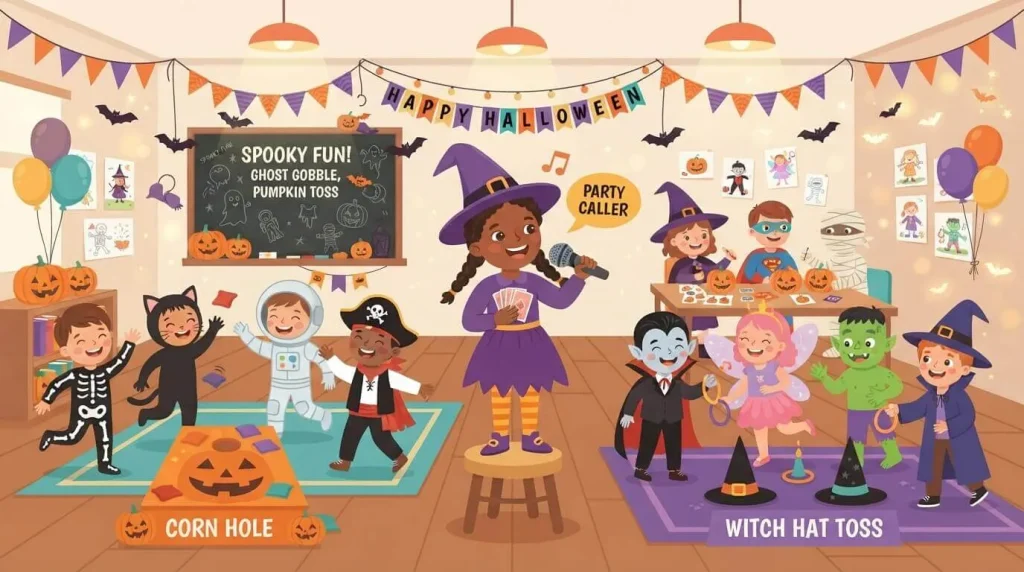 Classroom Halloween party games in small groups