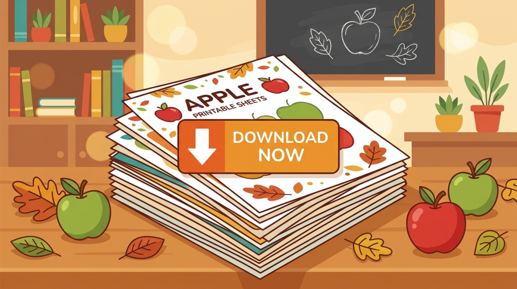 Free apple printable pack PDF download