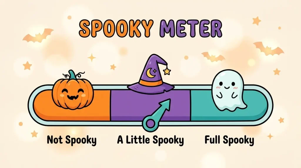 Halloween coloring pages sorted by how spooky they are