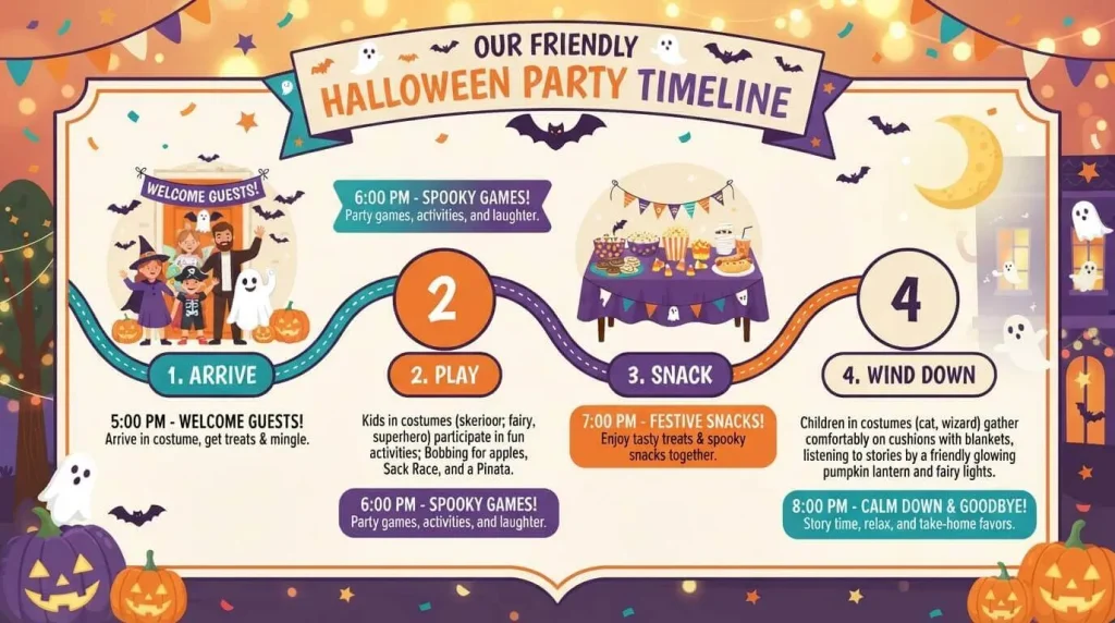 Halloween party run sheet order of games