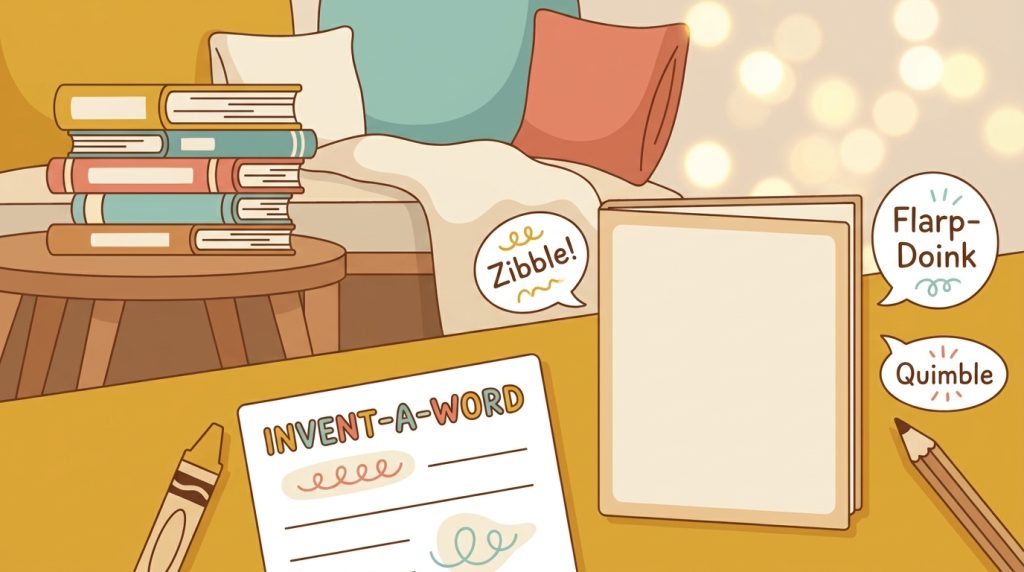 Invent a word and design a book cover printable activities