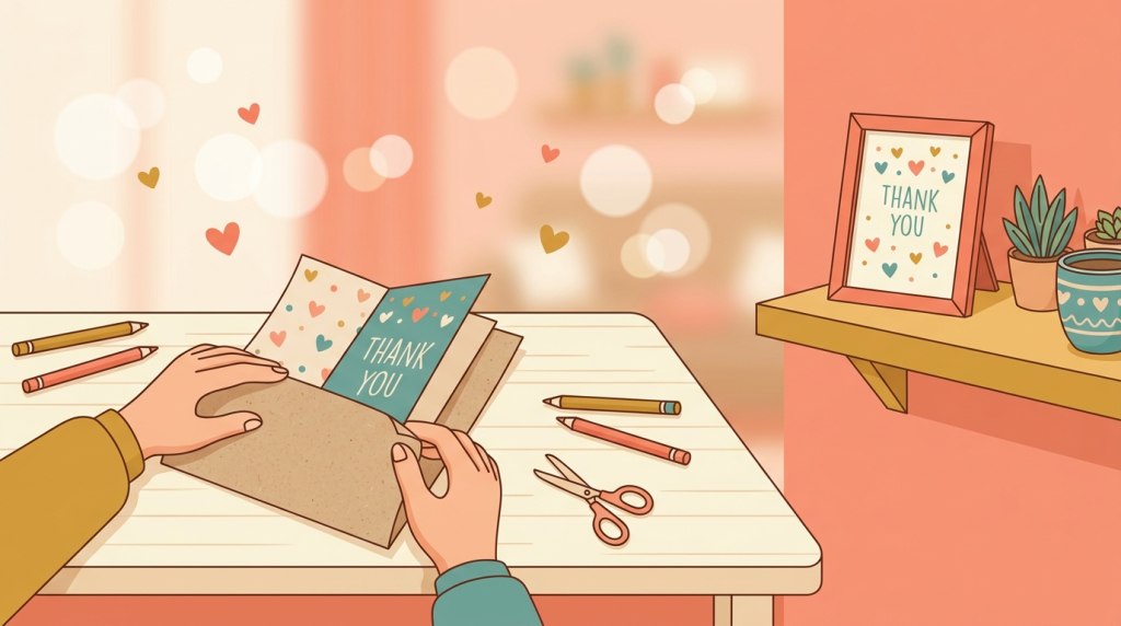 Turning a grandparents day coloring page into a card and frame