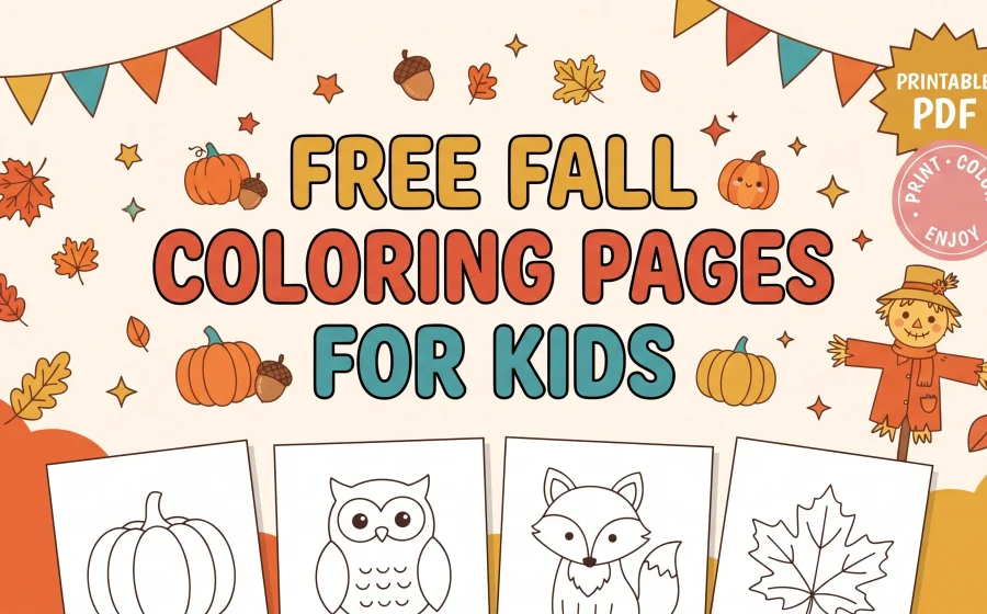 Free Printable Fall Coloring Pages for Kids