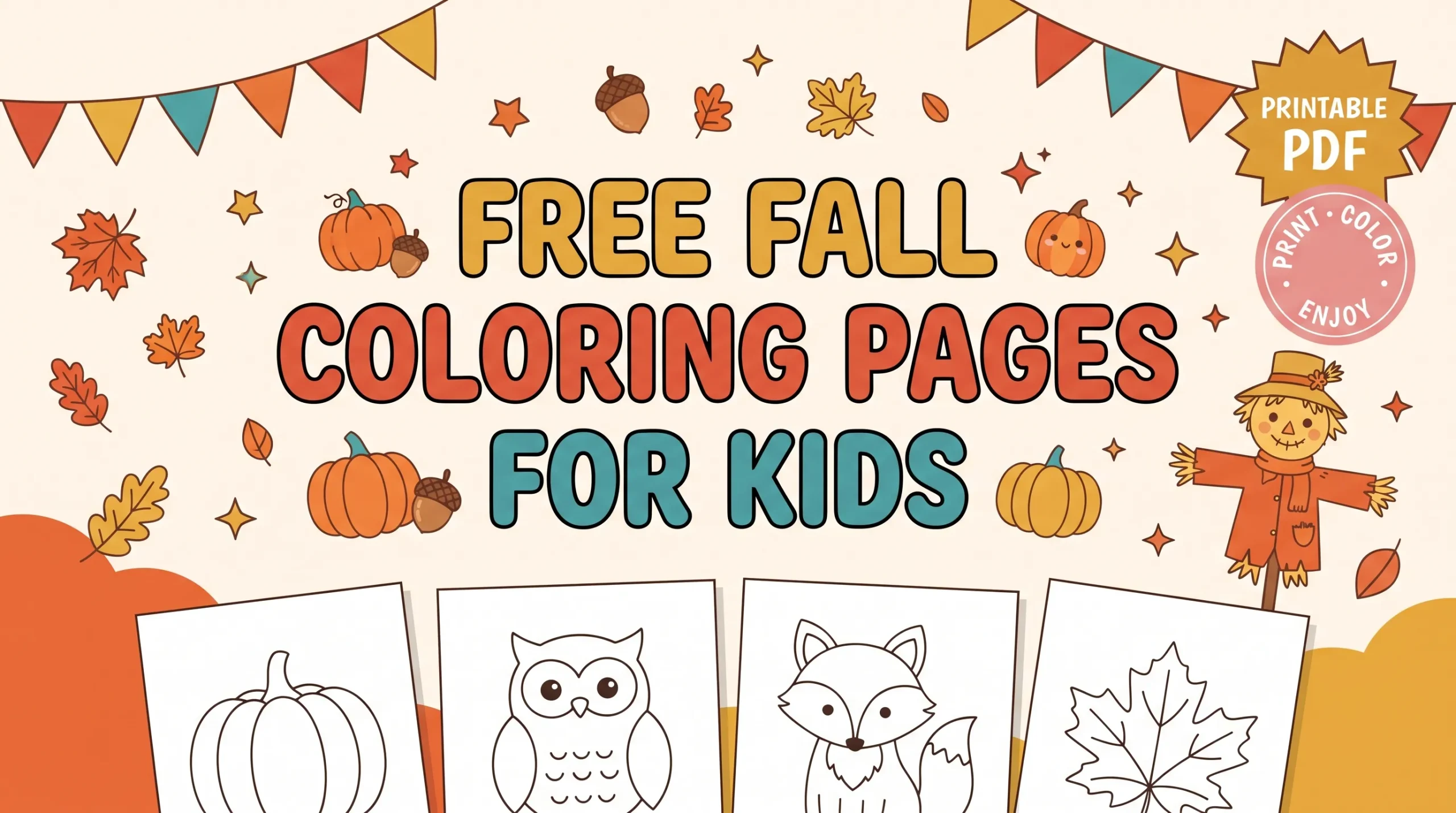 Free Printable Fall Coloring Pages for Kids