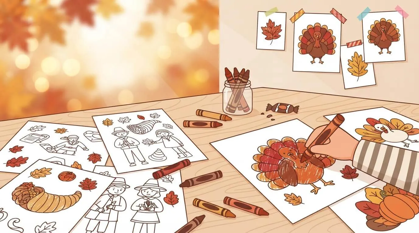 10 Thanksgiving Coloring Pages (Free Printable PDF)