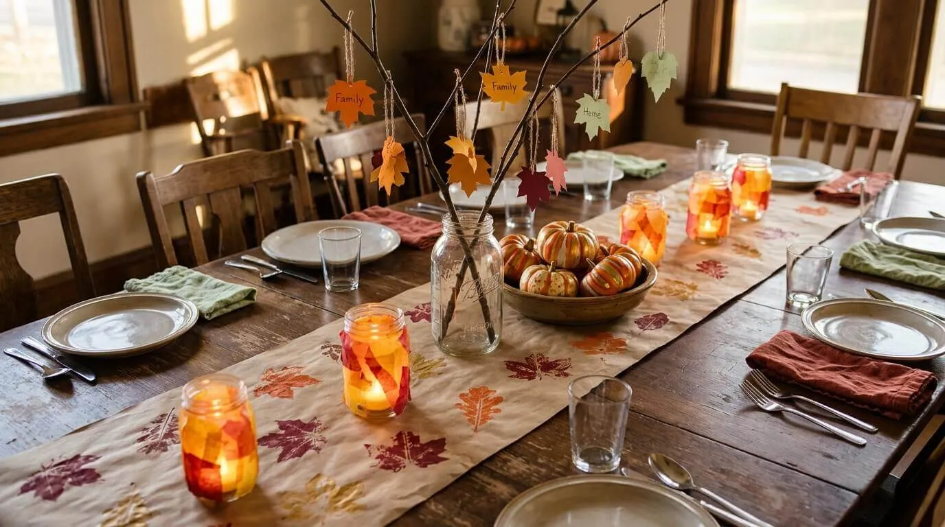 12 DIY Thanksgiving Table Decorations Kids Can Make