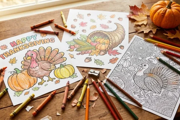30 Thanksgiving Coloring Pages (Free PDF)
