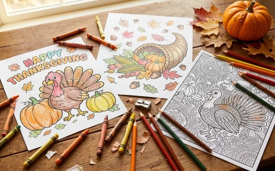 30 Thanksgiving Coloring Pages (Free PDF)