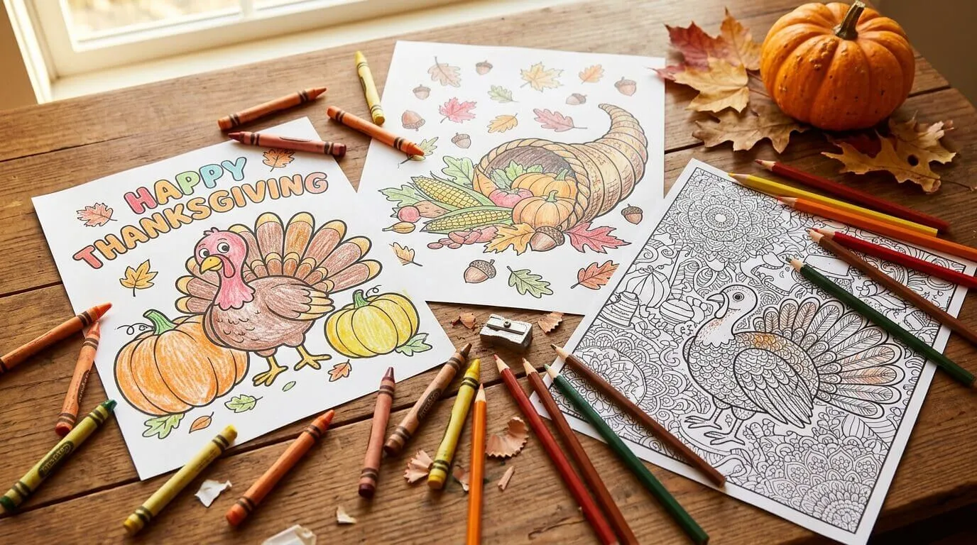 30 Thanksgiving Coloring Pages (Free PDF)