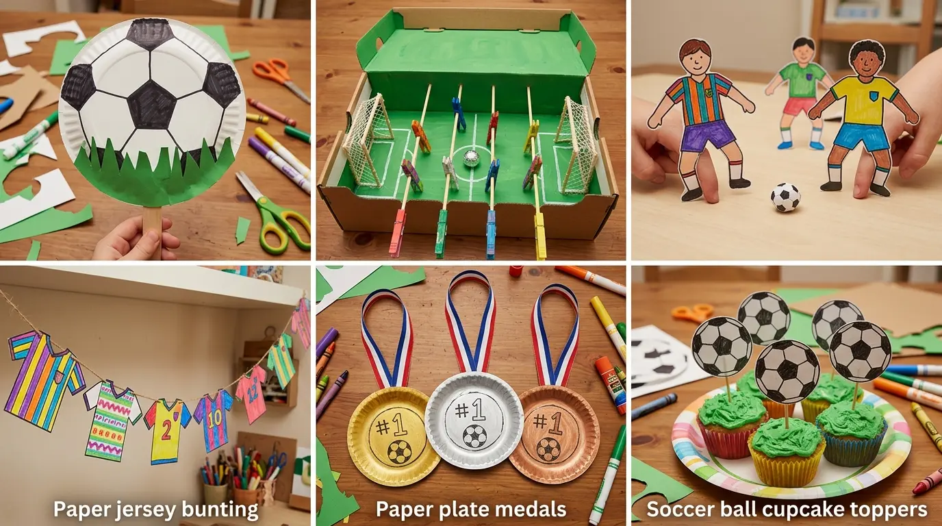 12 Easy Soccer Crafts for Kids: Soccer Balls, Games and Team Gear