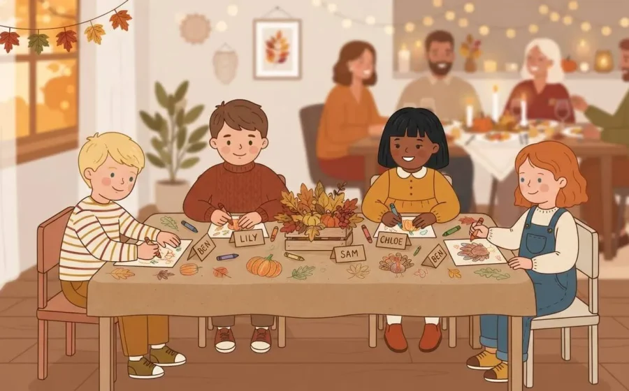 15 Thanksgiving Kids Table Ideas