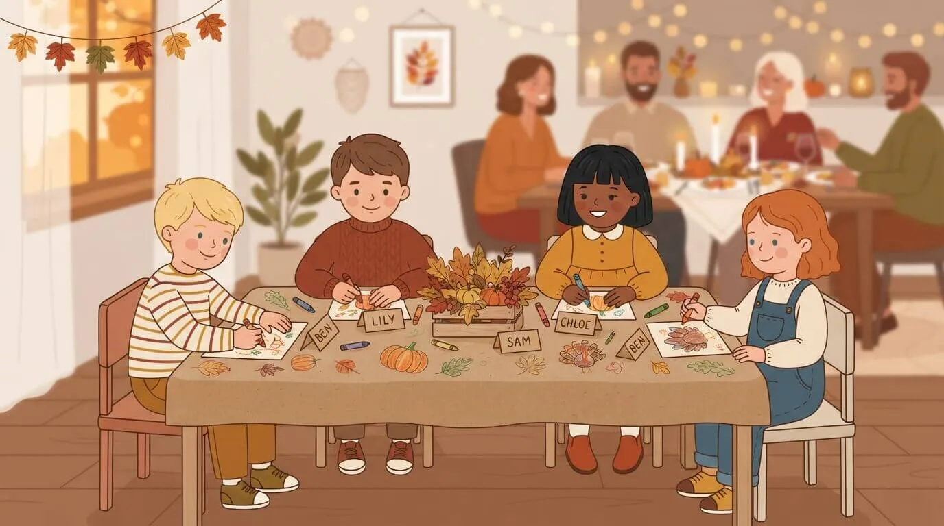 15 Thanksgiving Kids Table Ideas