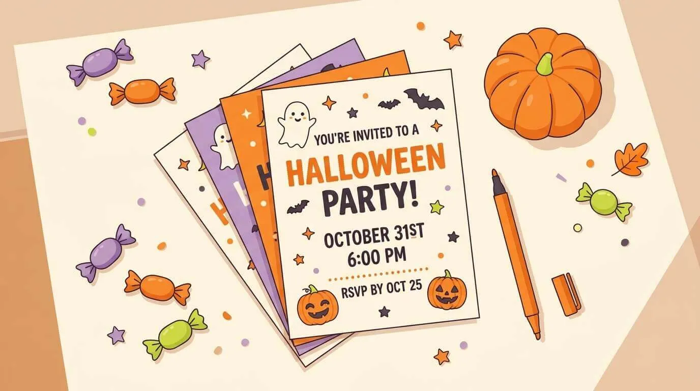 12 Free Printable Halloween Party Invitations for Kids