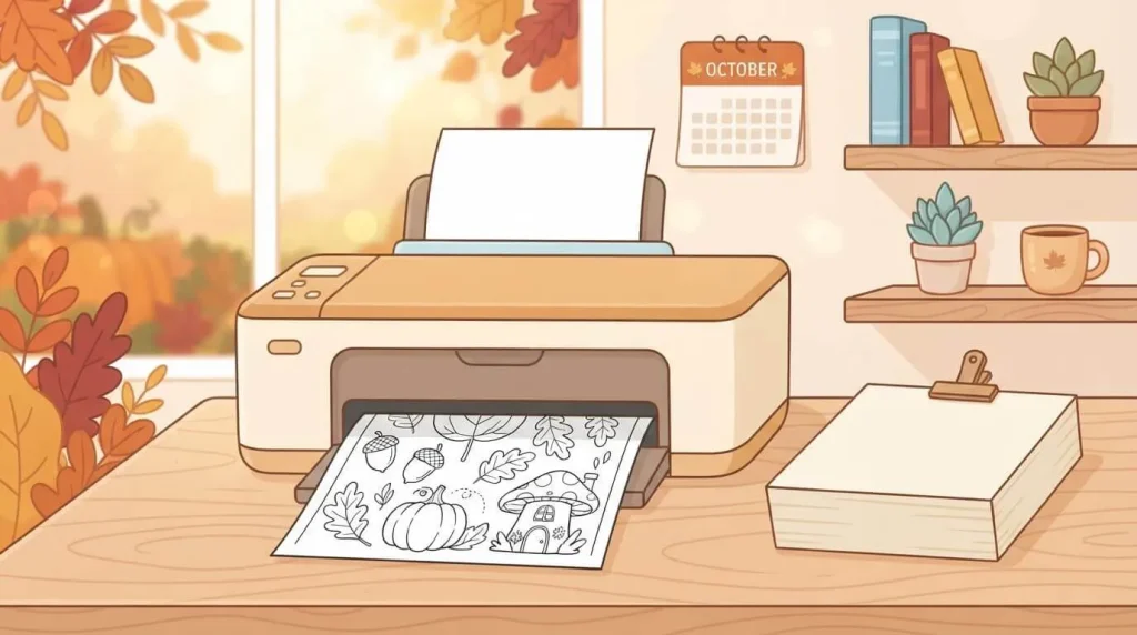 Printing Thanksgiving coloring pages at home in black and white
