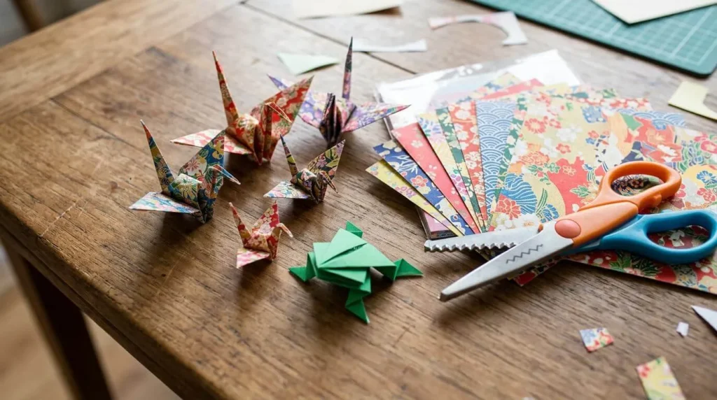 Rolling cart filled with kids' craft supplies